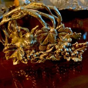 Arthur Court bunny and grape napkin holder
